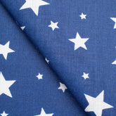 4.2 OZ COTTON POPLIN - PRINTED - BLUE - WHITE STARS