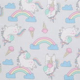 4.2 OZ COTTON POPLIN - PRINTED - UNICORNS GREY