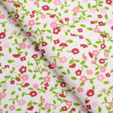 4.2 OZ COTTON POPLIN - PRINTED - RED/PINK FLOWERS