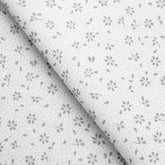 4.2 OZ COTTON POPLIN - PRINTED - WHITE - GREY SMALL FLOWERS