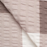 SEERSUCKER FABRIC - BROWN/CAMEL/WHITE PLAID