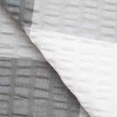 SEERSUCKER FABRIC - GREY/WHITE PLAID